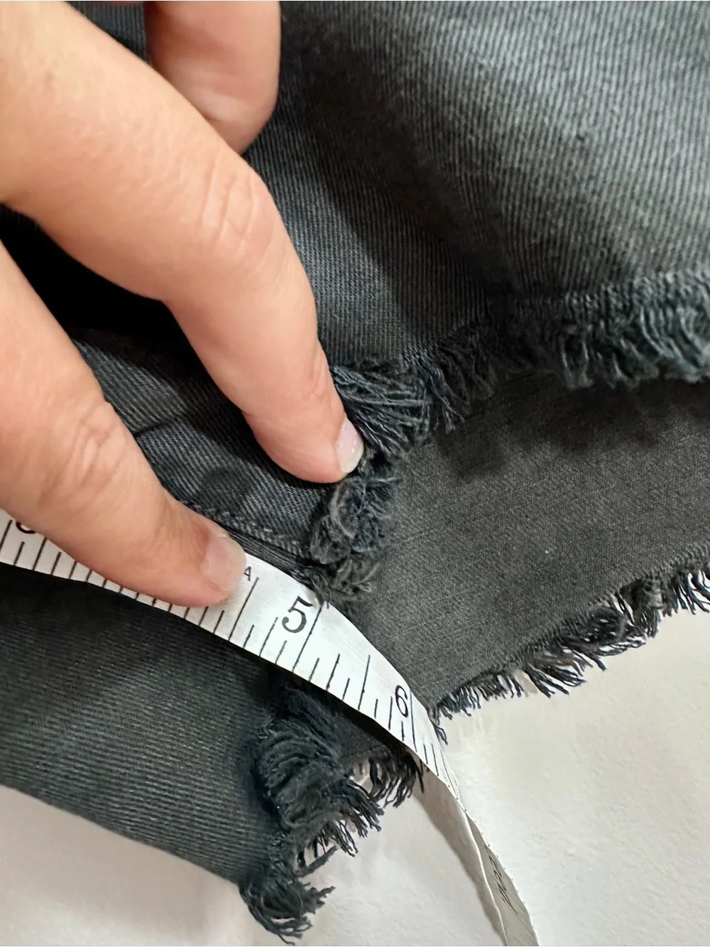 Aerie Linen Shorts Frayed Hem in Charcoal Size S